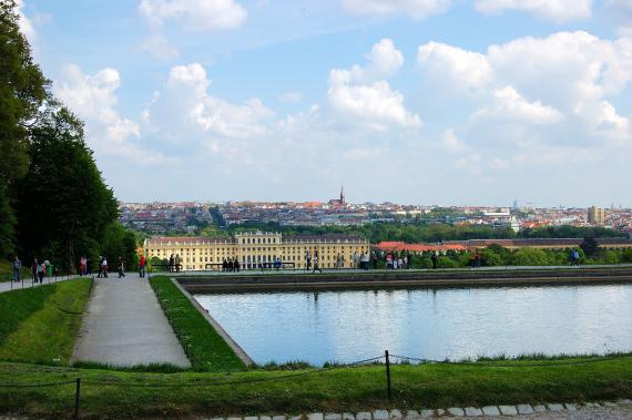 Vue du château de Schönbrunn depuis la Gloriette